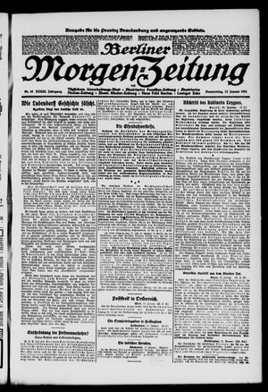 Berliner Morgen-Zeitung vom 13.01.1921