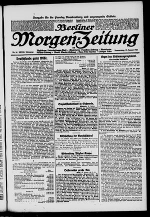 Berliner Morgen-Zeitung vom 20.01.1921