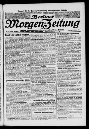 Berliner Morgen-Zeitung vom 21.01.1921