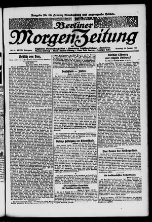 Berliner Morgen-Zeitung vom 23.01.1921