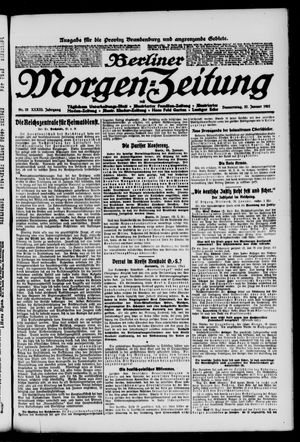Berliner Morgen-Zeitung vom 27.01.1921