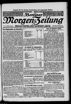 Berliner Morgen-Zeitung vom 23.02.1921