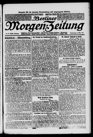 Berliner Morgen-Zeitung vom 10.03.1921