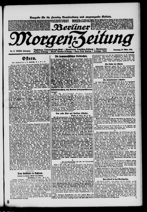 Berliner Morgen-Zeitung on Mar 27, 1921