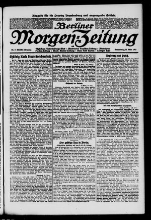 Berliner Morgen-Zeitung vom 31.03.1921