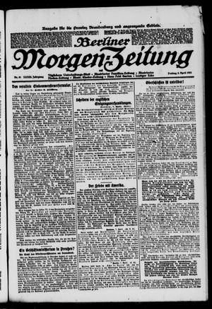 Berliner Morgen-Zeitung vom 08.04.1921