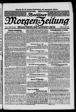 Berliner Morgen-Zeitung vom 15.04.1921
