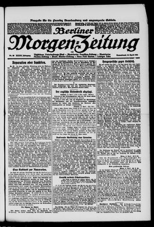 Berliner Morgen-Zeitung vom 16.04.1921