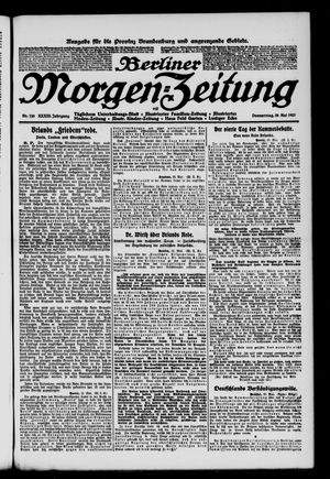 Berliner Morgen-Zeitung vom 26.05.1921