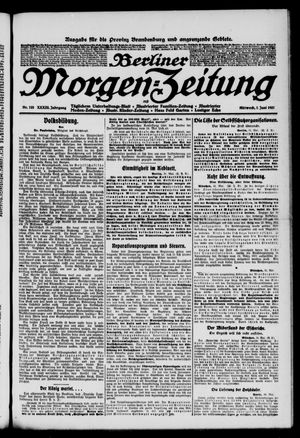 Berliner Morgen-Zeitung vom 01.06.1921