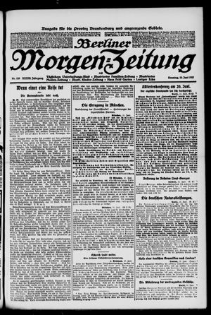 Berliner Morgen-Zeitung on Jun 12, 1921