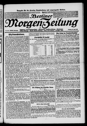Berliner Morgen-Zeitung vom 24.06.1921