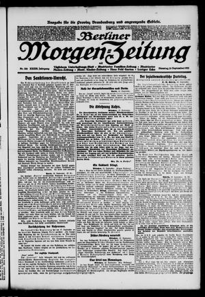 Berliner Morgen-Zeitung vom 20.09.1921