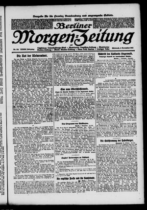 Berliner Morgen-Zeitung vom 02.11.1921