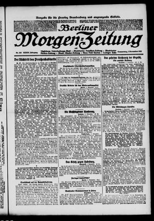 Berliner Morgen-Zeitung vom 03.11.1921