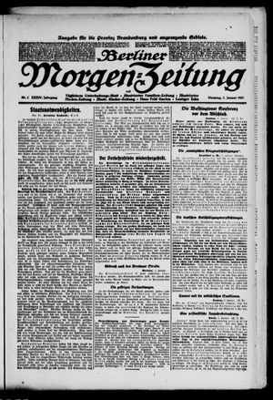 Berliner Morgen-Zeitung vom 03.01.1922