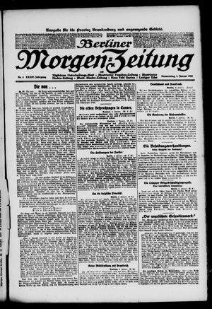 Berliner Morgen-Zeitung vom 05.01.1922