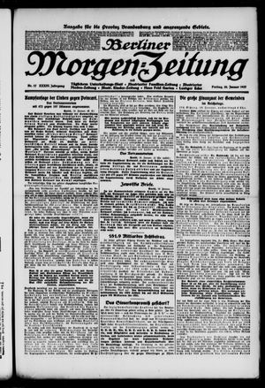 Berliner Morgen-Zeitung vom 20.01.1922