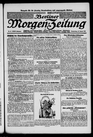 Berliner Morgen-Zeitung vom 26.01.1922