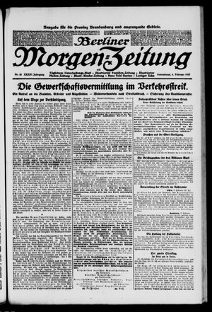 Berliner Morgen-Zeitung vom 04.02.1922