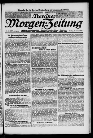 Berliner Morgen-Zeitung vom 10.02.1922