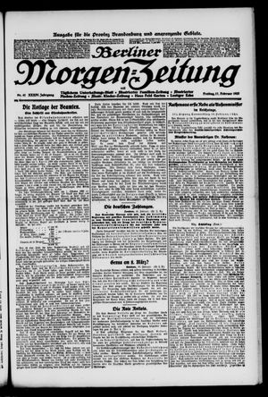 Berliner Morgen-Zeitung vom 17.02.1922