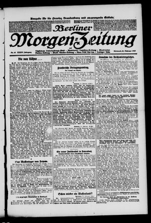 Berliner Morgen-Zeitung on Feb 22, 1922