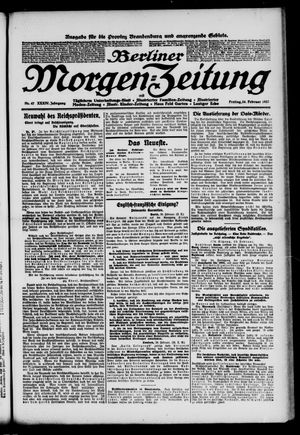 Berliner Morgen-Zeitung vom 24.02.1922