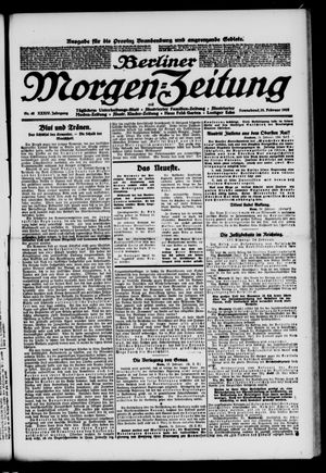 Berliner Morgen-Zeitung on Feb 25, 1922