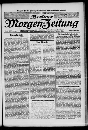 Berliner Morgen-Zeitung vom 03.03.1922