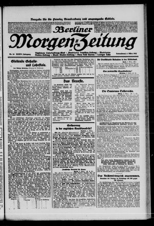 Berliner Morgen-Zeitung on Mar 4, 1922