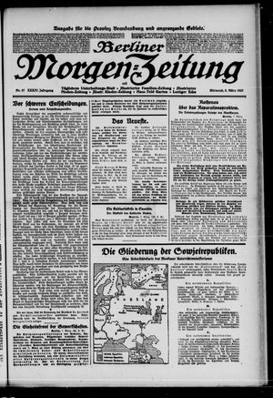 Berliner Morgen-Zeitung vom 08.03.1922