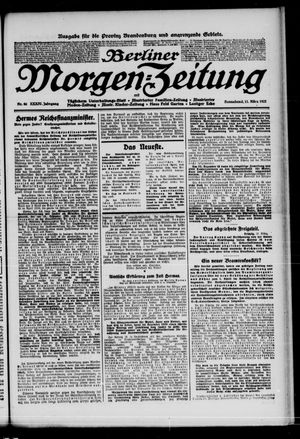 Berliner Morgen-Zeitung vom 11.03.1922