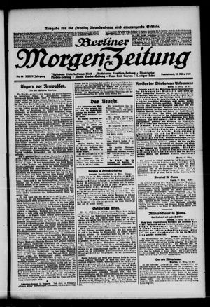 Berliner Morgen-Zeitung vom 18.03.1922