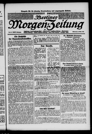 Berliner Morgen-Zeitung vom 22.03.1922