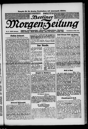 Berliner Morgen-Zeitung vom 25.03.1922