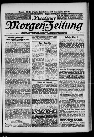 Berliner Morgen-Zeitung vom 02.04.1922