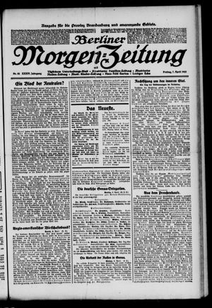 Berliner Morgen-Zeitung vom 07.04.1922