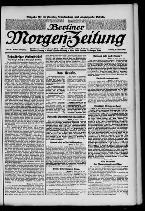 Berliner Morgen-Zeitung vom 14.04.1922