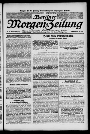 Berliner Morgen-Zeitung vom 04.05.1922