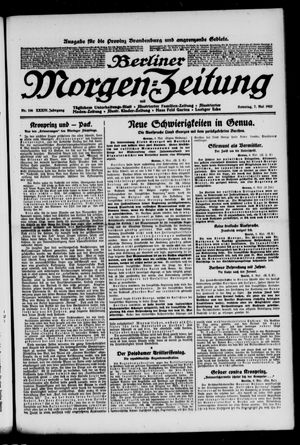 Berliner Morgen-Zeitung vom 07.05.1922