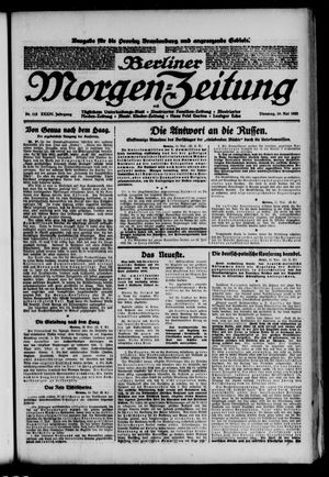 Berliner Morgen-Zeitung vom 16.05.1922
