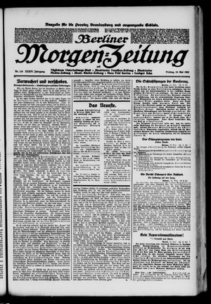 Berliner Morgen-Zeitung vom 19.05.1922