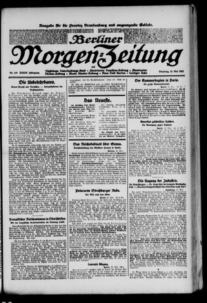 Berliner Morgen-Zeitung vom 23.05.1922