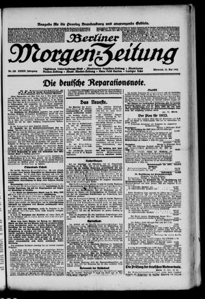 Berliner Morgen-Zeitung vom 31.05.1922