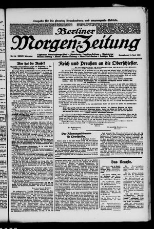 Berliner Morgen-Zeitung vom 17.06.1922