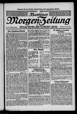 Berliner Morgen-Zeitung vom 24.06.1922