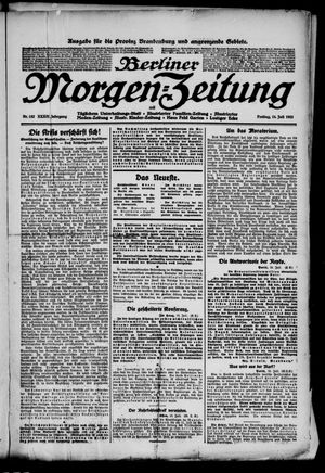 Berliner Morgen-Zeitung vom 14.07.1922