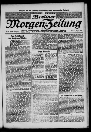 Berliner Morgen-Zeitung vom 19.07.1922