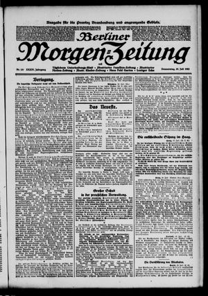Berliner Morgen-Zeitung vom 20.07.1922